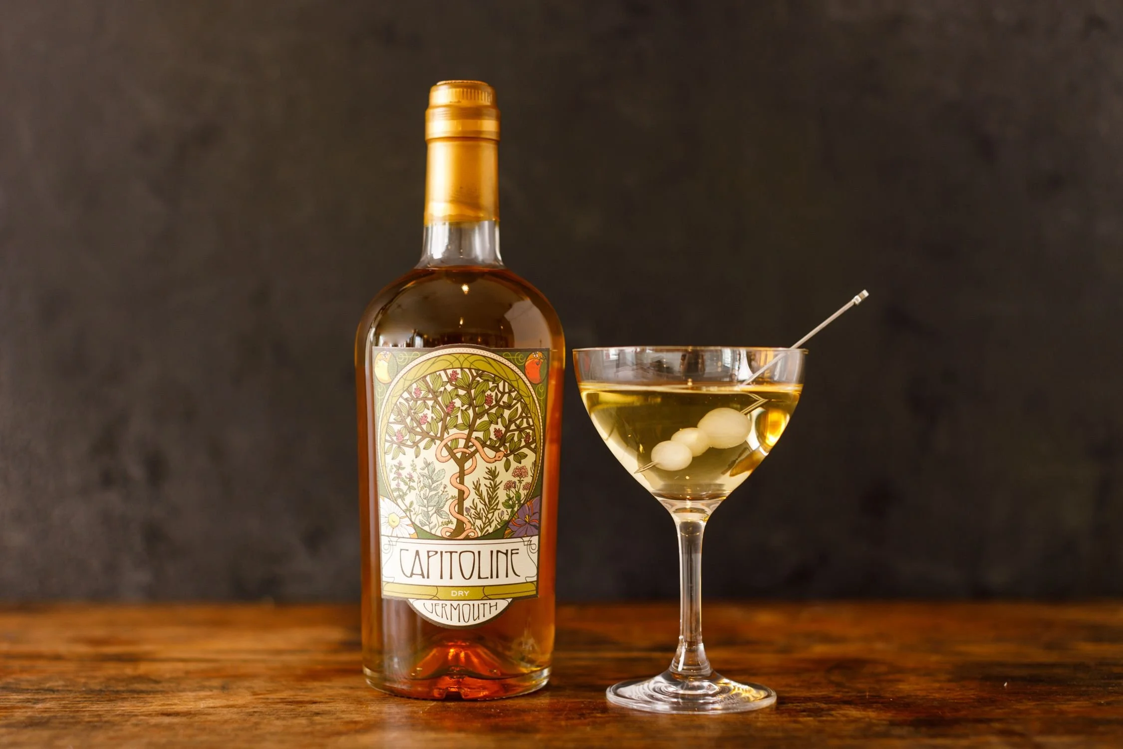 Dirty Martini/Gibson Cocktail Recipe — Capitoline Vermouth & Aperitivi